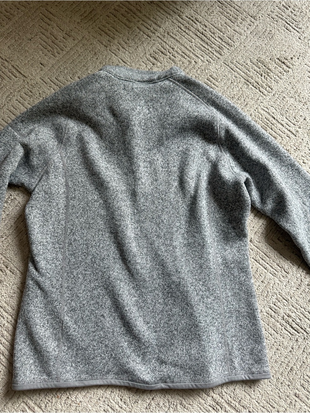 Patagonia Women's Heather Gray Quarter-Zip Fleece Pullover - Picture 6 of 13